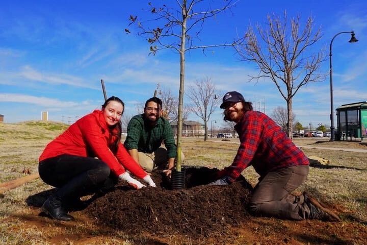 Fulbrighters planting a tree, via Instagram.