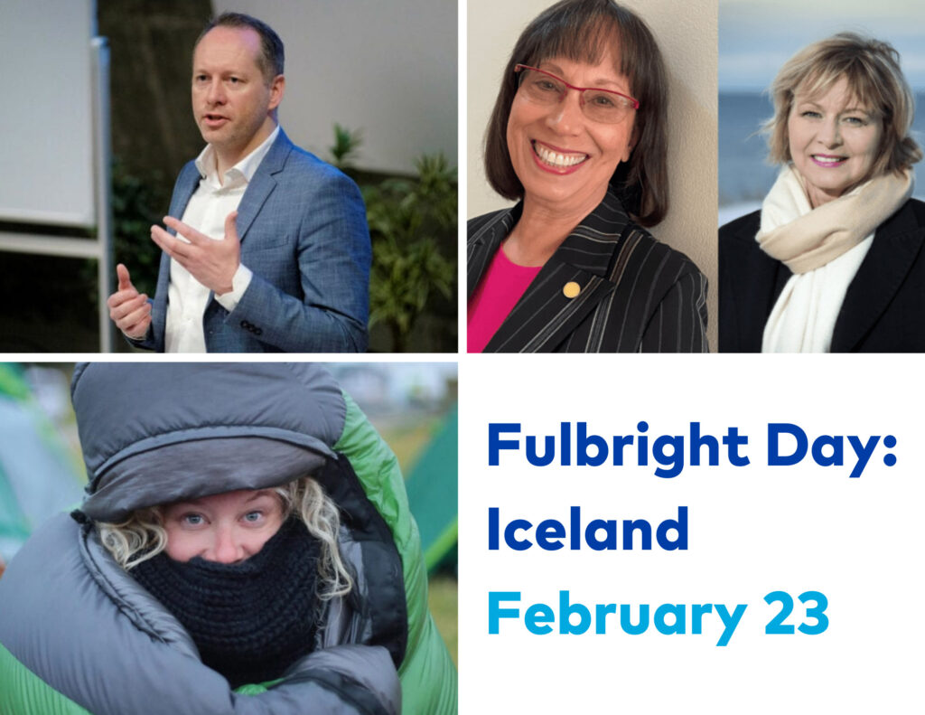 The featured speakers from Iceland's Fulbright Day.