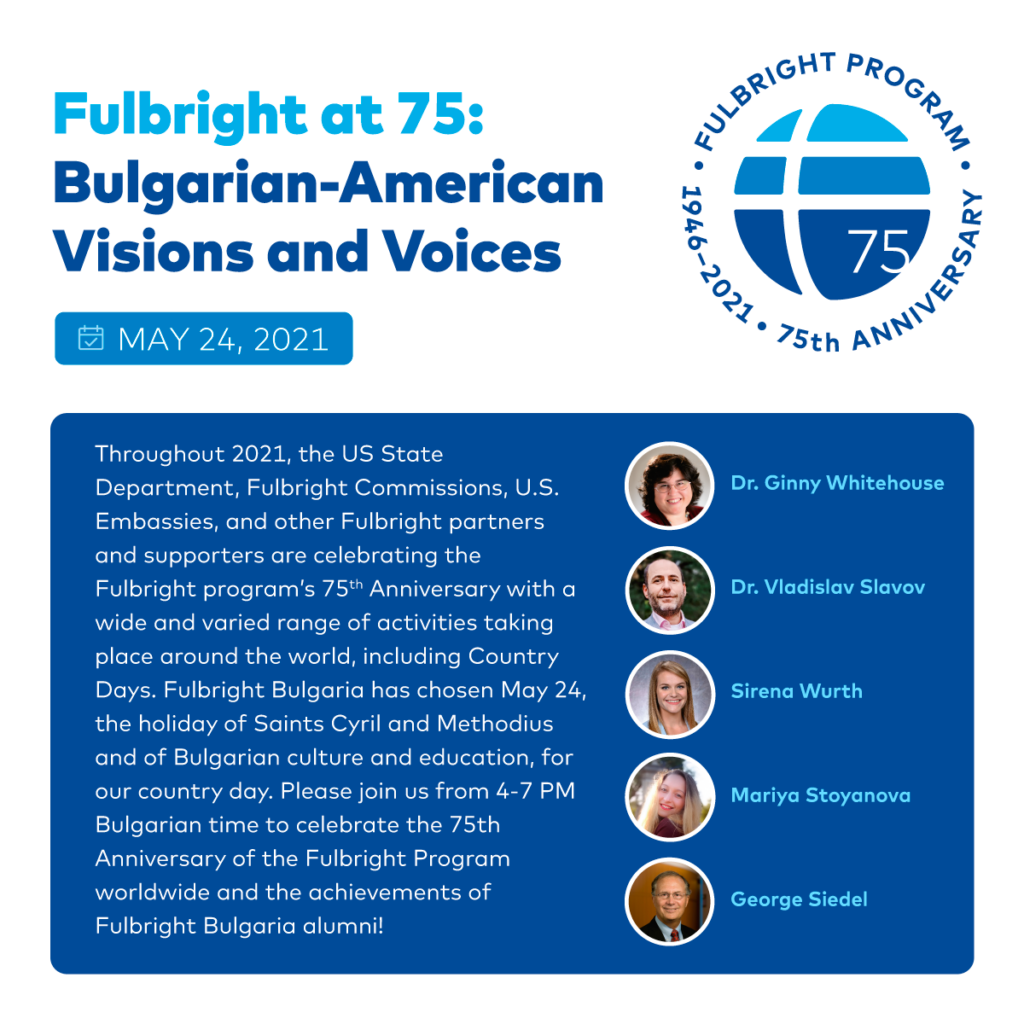 Fulbright Bulgaria: Bulgarian-American Visions and Voices promotional graphic