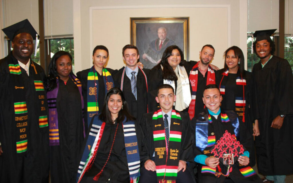 Anthony Sis (bottom right), 2014 Fulbright U.S. Student English Teaching Assistant to Portugal, with his Connecticut College Posse cohort.