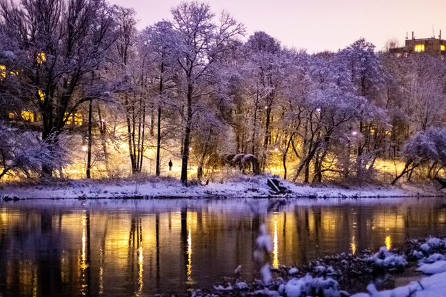 Photo of winter on the Neris River taken by a Fulbrighter