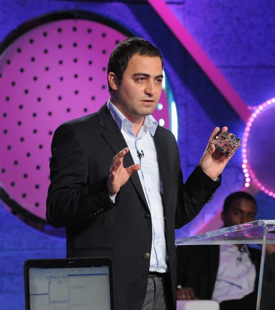 Ziad Sankari speaking at a podium