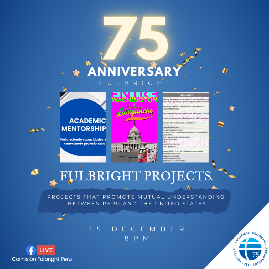 Promotional graphic for Fulbright Day: Peru