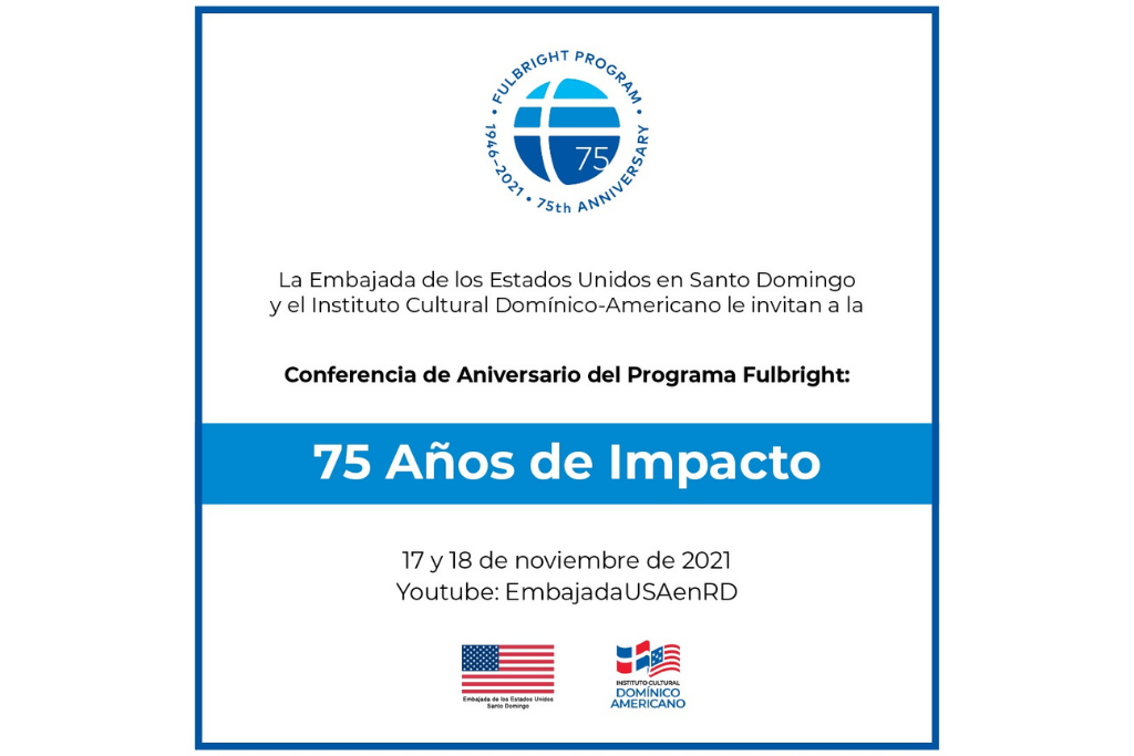 Promotional graphic for Fulbright Day: Dominican Republic